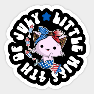 Little miss 4th of July Sticker